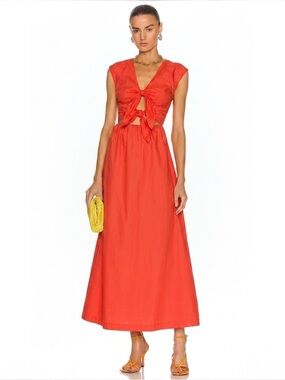 SIR the label Anja Tie Reversible Midi Dress Sz XS (0) MSRP $440